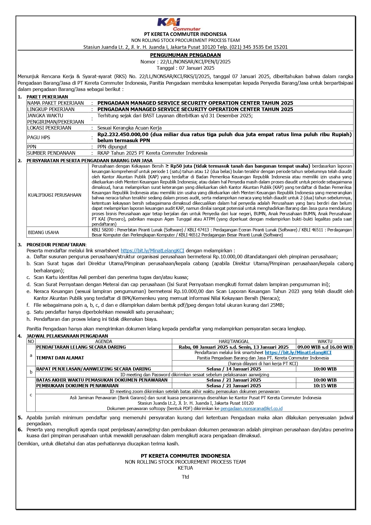 2 pengumuman managed service security operation center tahun 2025 page 0001